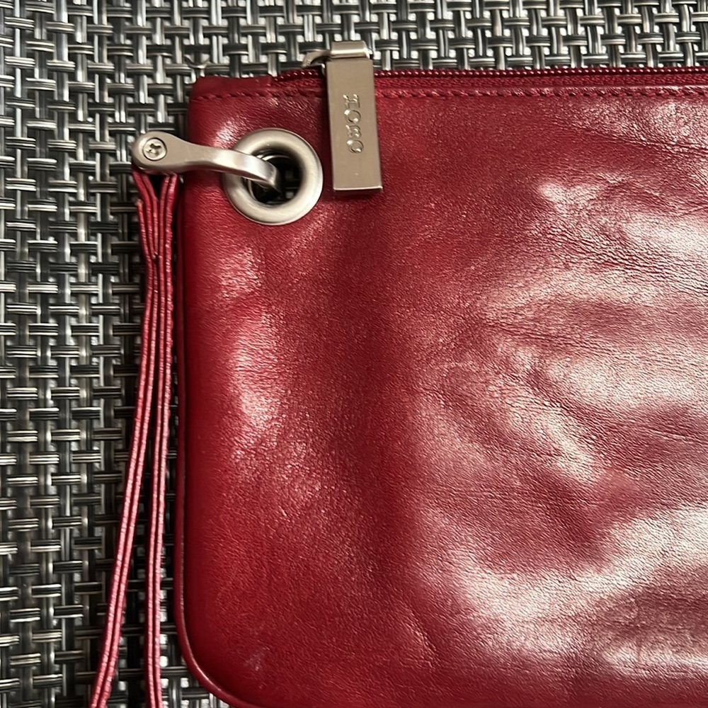 HOBO Red Leather Clutch Wristlet - Picture 4 of 6